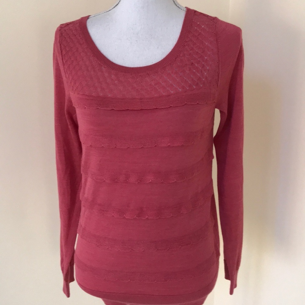NWT! Loft small Long Sleeve sweater with ruffles